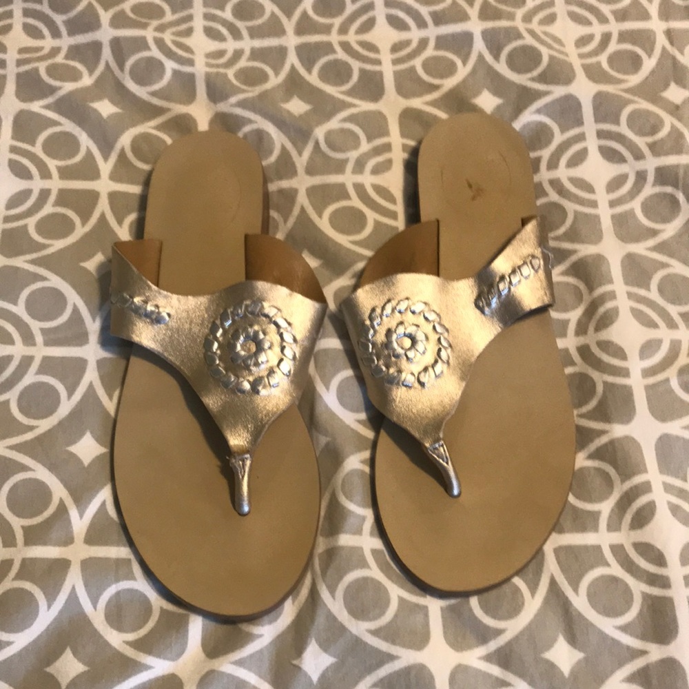 Jack Rogers gold sandles